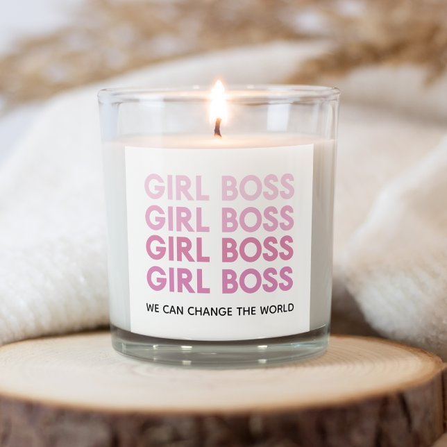 Modern Pink Girl Boss Bestes Girl-Geschenk Quadratischer Aufkleber (Von Creator hochgeladen)