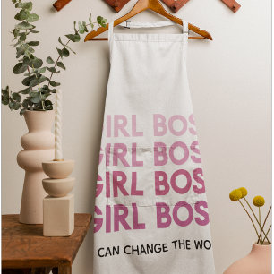 Modern Pink Girl Boss Bestes Girl-Geschenk Schürze