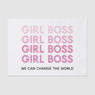 Modern Pink Girl Boss Bestes Girl-Geschenk Seidenpapier