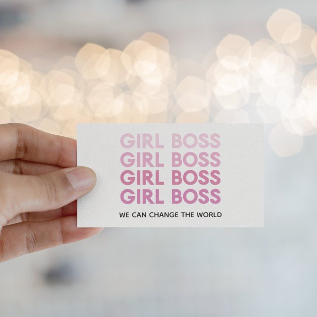Modern Pink Girl Boss Bestes Girl-Geschenk Visitenkarte (Von Creator hochgeladen)