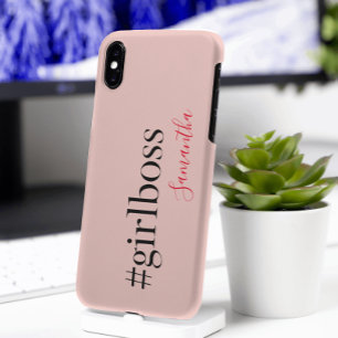 Modern Pink Girl Boss & Name Best Girly Case-Mate iPhone Hülle