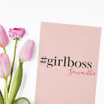 Modern Pink Girl Boss & Name Best Girly Feiertagskarte<br><div class="desc">Auf Zazzle präsentiert sich die Kollektion "Modern Pink Girl Boss & Name! Diese trendige und stilvolle Kollektion ist perfekt für alle starken, unabhängigen Frauen da draußen, die ihre Karriere gestalten und eine Erklärung abgeben. Ob Sie selbst ein Girl-Chef sind oder ein fantastisches Geschenk für ein solches suchen, diese Kollektion wird...</div>