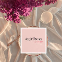 Modern Pink Girl Boss & Name Best Girly