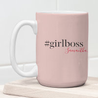 Modern Pink Girl Boss & Name Best Girly