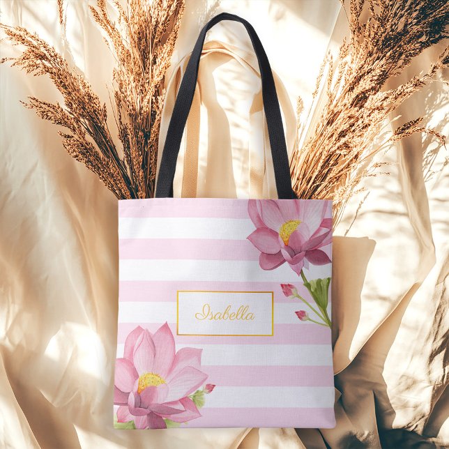 Modern Pink Gold Floral Lotus (Von Creator hochgeladen)