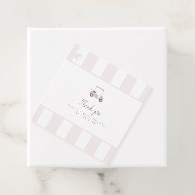 Modern Pink Golf Cart Gefallen Tag Geschenkanhänger (Beispiel)