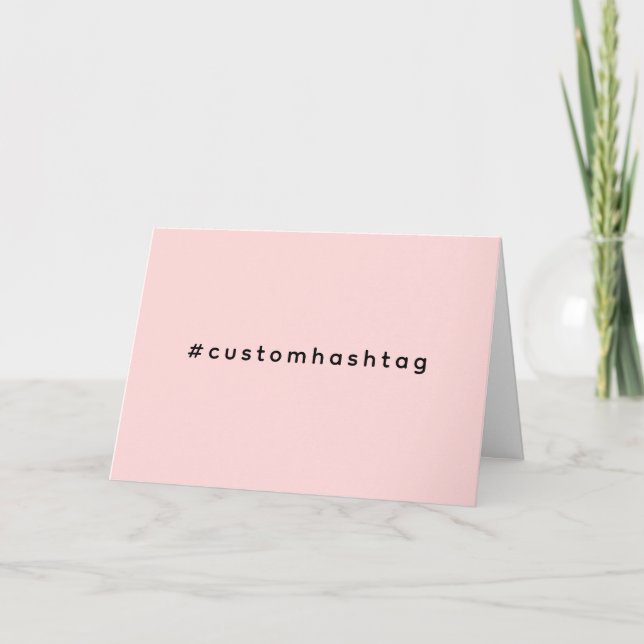 Modern Pink Hashtag Trending Design Karte (Vorderseite)