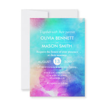 Modern Pink Leaf Wasserfarbe Hochzeitsempfang