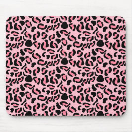 Modern Pink Leopard Pattern Animal Mousepad