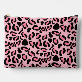 Modern Pink Leopard Pattern Animal Zubehörtasche