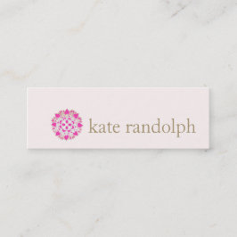 Modern Pink Lotus Blume Schönheitssalon und Wellne Mini Visitenkarte