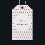 Modern Pink Ombre Christmas Tree Muster Geschenkanhänger<br><div class="desc">Digitale Kunst</div>