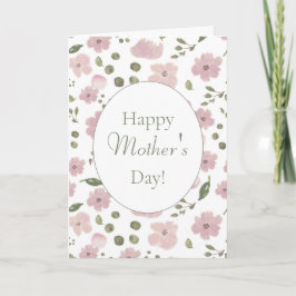 Modern Pink Peonies Frohen Muttertag! Karte