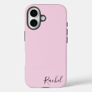 Modern Pink Personalized Name  iPhone 16 Hülle