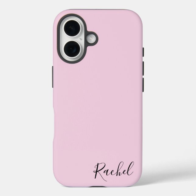 Modern Pink Personalized Name  Case-Mate iPhone Hülle (Rückseite)