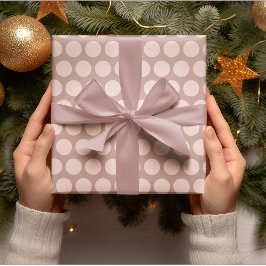 Modern Pink Polka Dots Weihnachtswrapping Papier Geschenkpapier