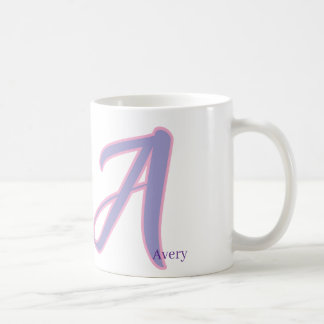 Modern Pink & Purple Monogram Personalized Name A Kaffeetasse