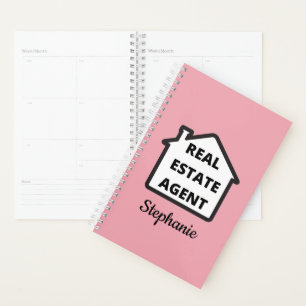 Modern Pink Real Anwesen Agent  Planer