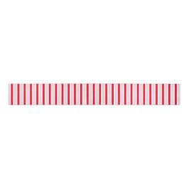 Modern Pink Red Stripes Christmas Ripsband