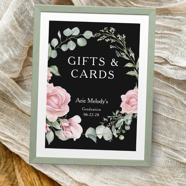 Modern Pink Roses Script Graduation Gifts & Cards (Von Creator hochgeladen)