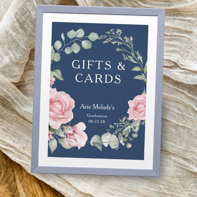 Modern Pink Roses Script Graduation Gifts & Cards (Von Creator hochgeladen)