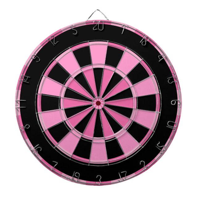 Modern Pink Schwarz Dartscheibe (vorne)