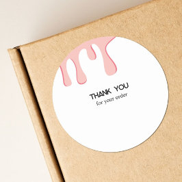 Modern Pink Tropfen Beauty Salon Business Vielen D Runder Aufkleber