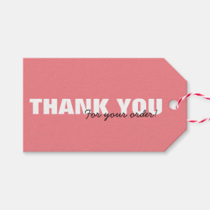 Modern Pink Vielen Dank für Ihre Bestellung. Geschenkanhänger
