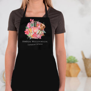 Modern Pink Watercolor Makeup Artist Girly Chic Schürze