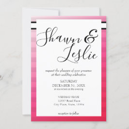 Modern Pink Wedding Typografy Invasion V2 Einladung