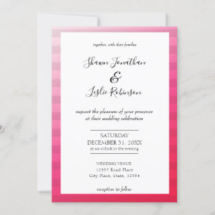 Modern Pink Wedding Typografy Invasion V4 Einladung