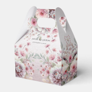 Modern Pink White Floral Gevor Box Geschenkschachtel