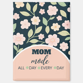 Modern Pink Wildflowers Pattern Magnet