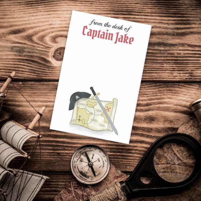 Modern Pirate Old Map Buccaneer Post-it Klebezettel (Von Creator hochgeladen)