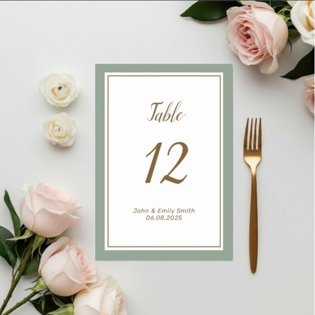 Modern Place Card Holder – Elegant Wedding Table  Tischnummer (Von Creator hochgeladen)