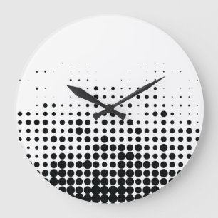 Modern, playful, urban geometric circle pattern große wanduhr