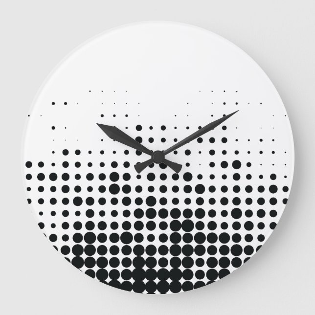 Modern, playful, urban geometric circle pattern große wanduhr (Vorderseite)