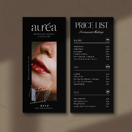 Modern PMU Cosmetic Salon Service Price List Werbekarte