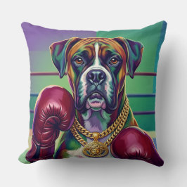 Modern Pop Art Boxer Dog Boxing Athlete 360° Kissen
