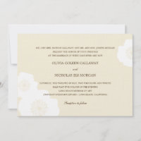 Modern Poppies Wedding Invitation - Mandeln