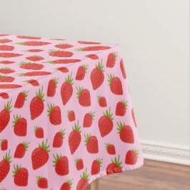 Modern Popular Trendy Red Pink Strawberry Pattern Tischdecke
