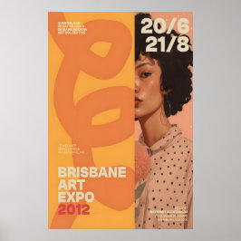 Modern Portrait Art Print Brisbane Art Expo 2012 Poster