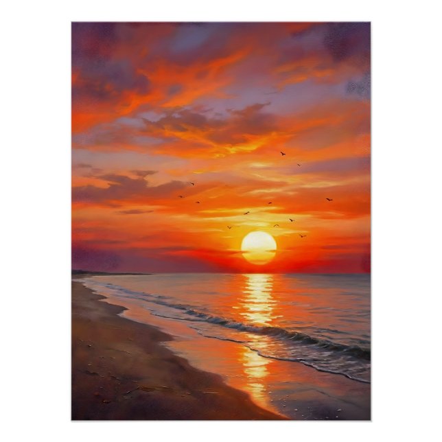 Modern Poster Nature Sunset Wall Art Home Decor (Vorderseite)