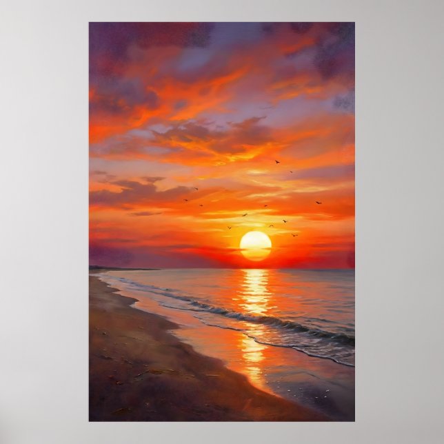 Modern Poster Nature Sunset Wall Art Home Decor (Vorne)