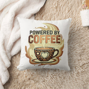 Modern Powered by Coffee – Trendige Kaffeedrucksch Kissen