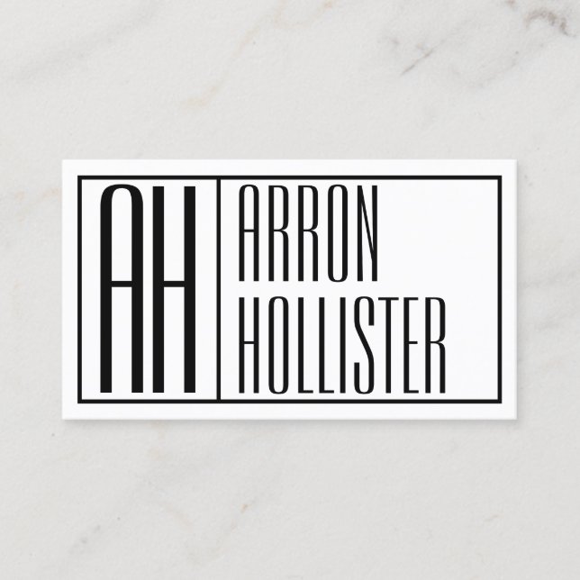 Modern präsentierte Logos und Namen Visitenkarte (Vorderseite)