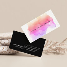 Modern präsentierte Watercolor Blot-Visitenkarte