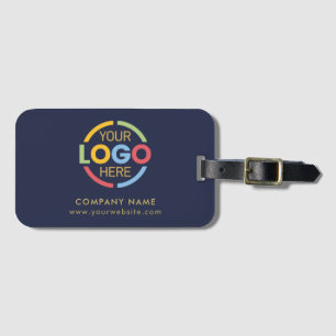 Modern präsentiertes Logo für Navy Blue Corporate Gepäckanhänger