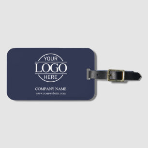 Modern präsentiertes Logo für Navy Blue Corporate Gepäckanhänger