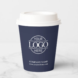 Modern präsentiertes Logo für Navy Blue Corporate Pappbecher